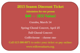 2015 Season Discount Ticket