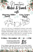 Noontime Music & Lunch Dec. 20 Online Promo Poster