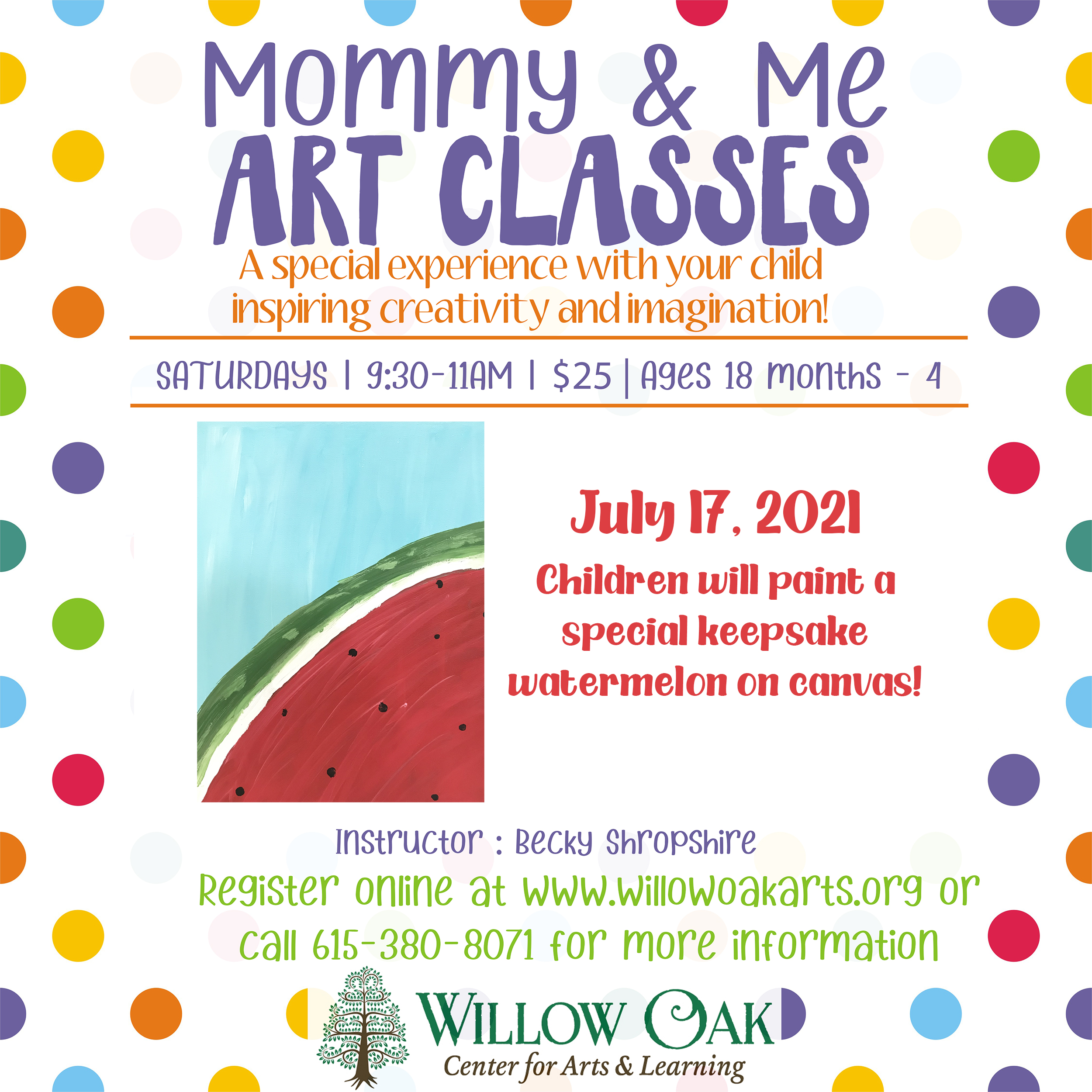 Mommy & Me Classes – Willow Oak Center for Arts & Learning